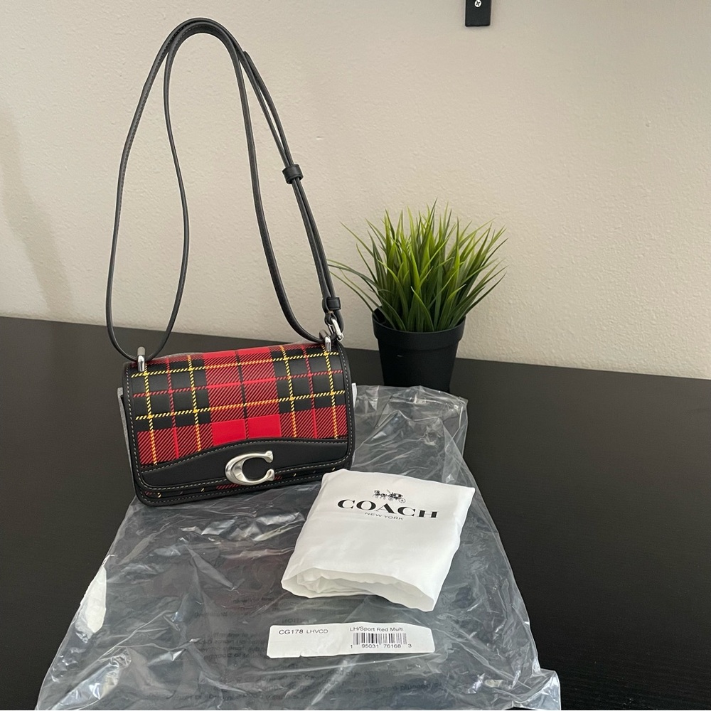 Coach Bandit Crossbody with Plaid Print